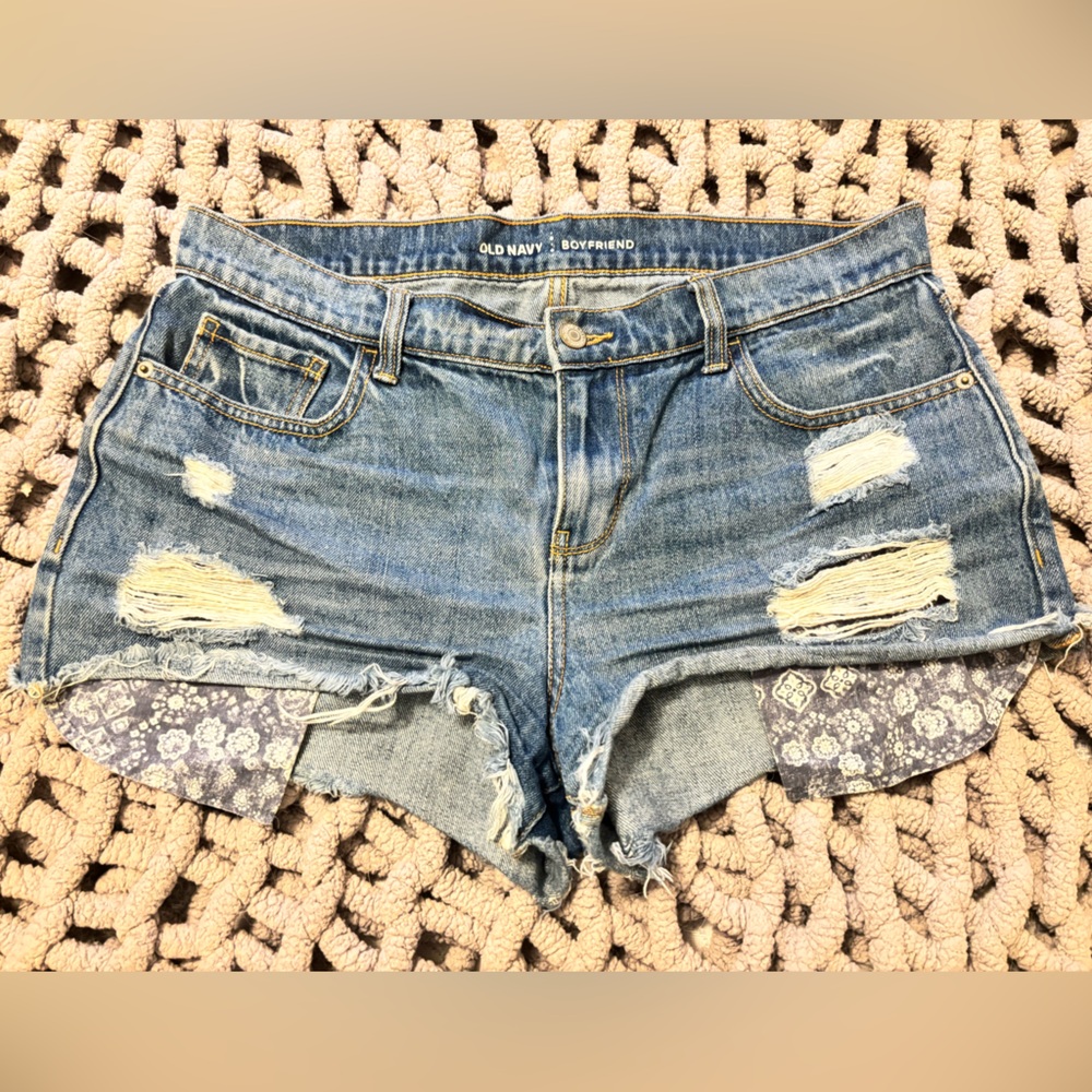 Distressed Old Navy shorts